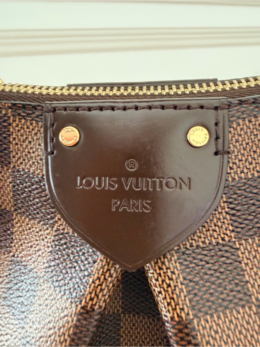 Louis Vuitton Damier Ebene Checker Satchel in Brown - Picture 5 of 9